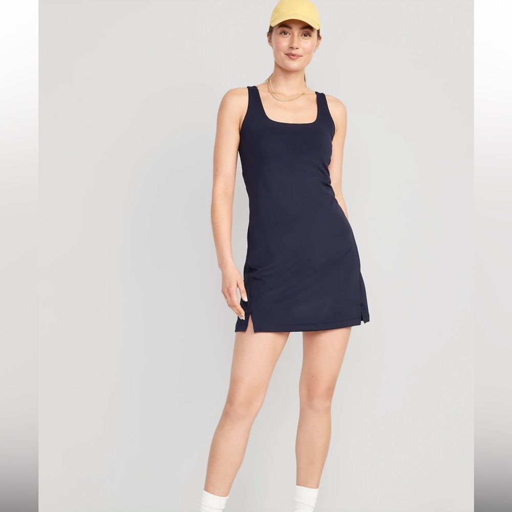 Old Navy PowerSoft Sleeveless Shelf-Bra Support Dress for Women NWT Small
